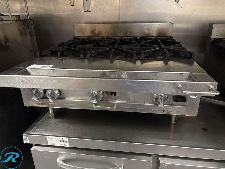 Southbend 6-Burner Countertop Gas Hot Plate, 36in - Roller Auctions