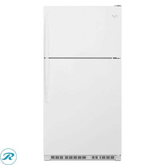 (1) Display Model- Whirlpool 20.5-cu ft Top-Freezer Refrigerator ( White ) (Total of 1 Refrig) (Some Minor scratches and some dents/See Photos for condition)