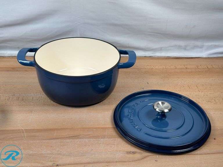 Tramontina 4-quart & (2) 6-quart Enameled Cast Iron Round Dutch Oven- Like New - Roller Auctions