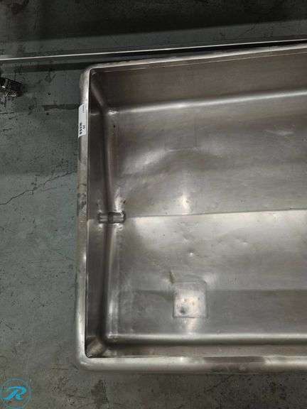Stainless Steel Tub on Casters, 36″×49″ with 11″ Sidewalls - Roller Auctions