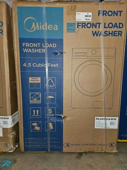 Midea MLH45N1AWW Front Load Washer, 4.5 Cubic Feet, White - Roller Auctions