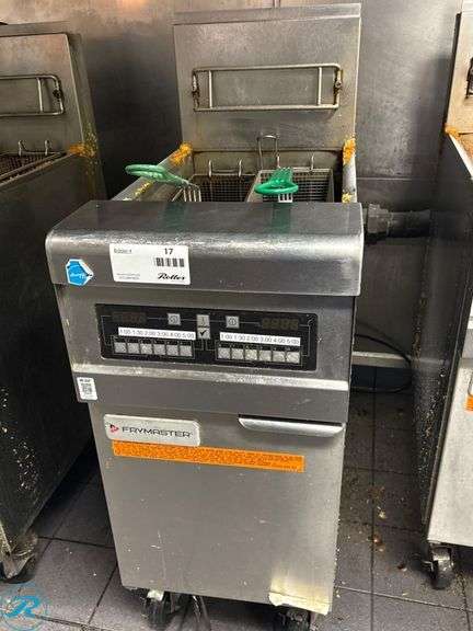 Frymaster PH155CSE Commercial Gas Fryer with Baskets on Casters - Roller Auctions
