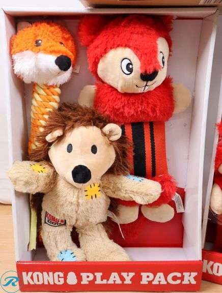 (3) Assorted Plush Dog Toy Packs - New/Open Box - Roller Auctions
