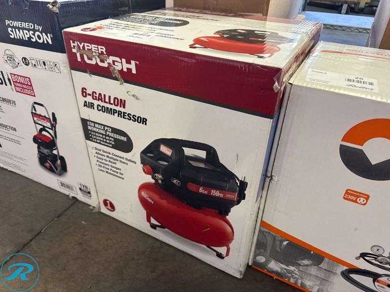 New Hyper Tough 6-Gallon Air Compressor, 150 Max PSI, Electric