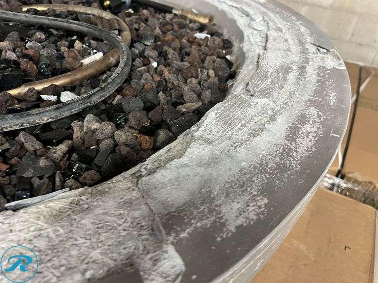 Bond Faux Concrete Gas Fire Bowl Pit - Used/Damaged - Roller Auctions
