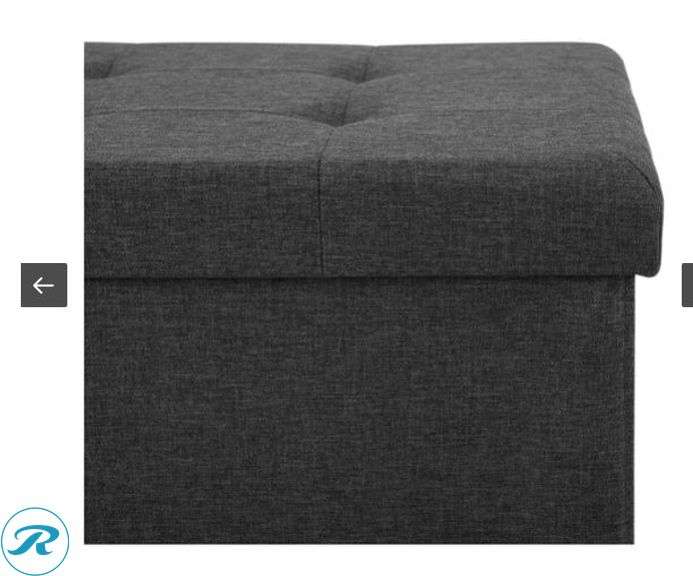 Seville Classics Storage Bench Ottoman- Like New - Roller Auctions