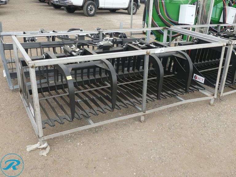 New JCT Hydraulic Rock Bucket Grapple Attachment To Fit Skid Steer Loader, 84" - Roller Auctions
