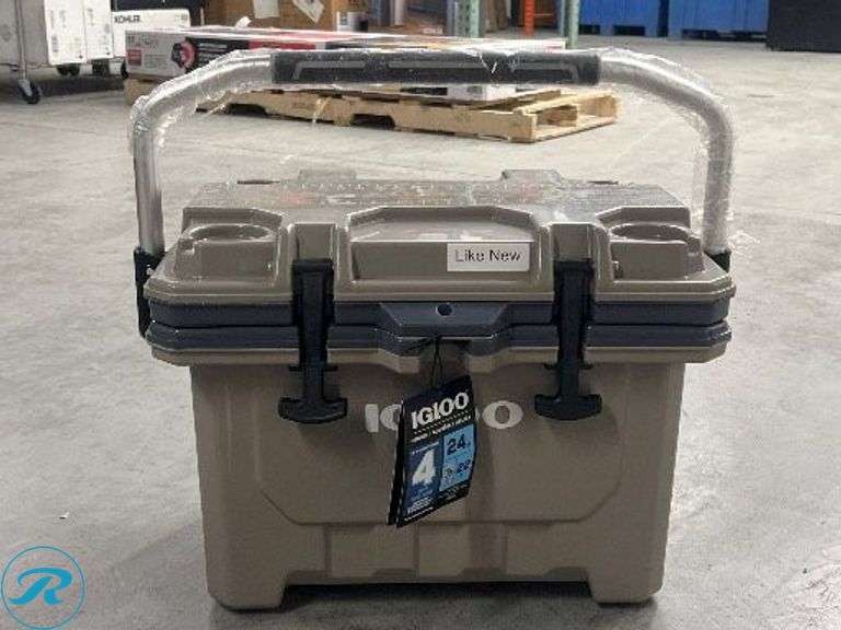 Igloo 24 Qt Hard Cooler with Carry Handle and Ice Retention for 4 Days – Like New - Roller Auctions