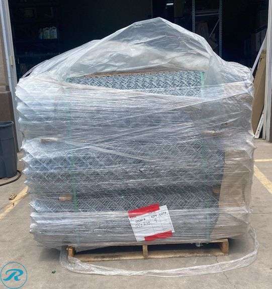 (9) New Merchants Metals 5ft H x 50ft W 11.5 Gauge Galvanized Steel