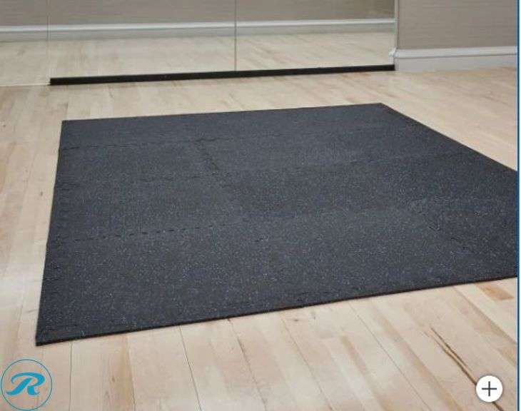 EZ Flex Interlocking Recycled Rubber Floor Tiles with Edges- New - Roller Auctions