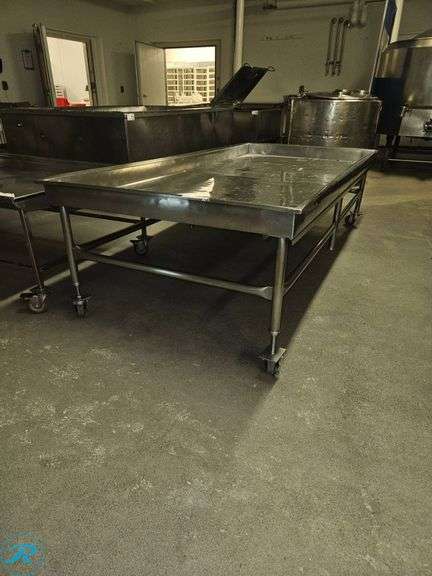 Stainless Steel Rolling Table, 46″×96″ - Roller Auctions