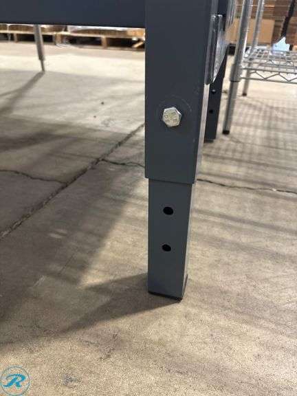 Metal Work Table with Lower Shelf, 8’ x 3’ x 34”H - Roller Auctions