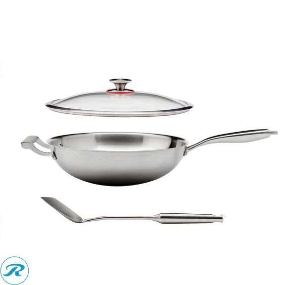 (2) MIU Stainless Steel Wok - New - Roller Auctions
