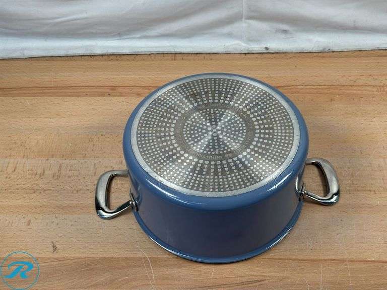 T-fal Excellence Ceramic Non-Stick Cookware Set, 10-piece, Blue- Used - Roller Auctions