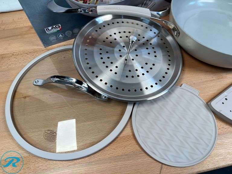 Tramontina 5-quart All-In-One Plus Ceramic Non-Stick Pan, 7-piece Set - Used - Roller Auctions