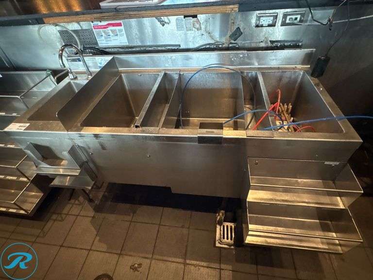 Service Well With Cold Plate and Hand Sink, 60” x 25” x 30” - Roller Auctions