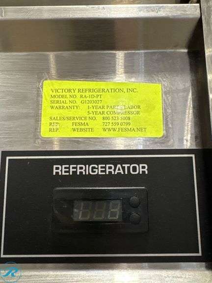 Victory RA-1D-S7-PT Commercial Pass-Through Refrigerated Merchandiser - Roller Auctions