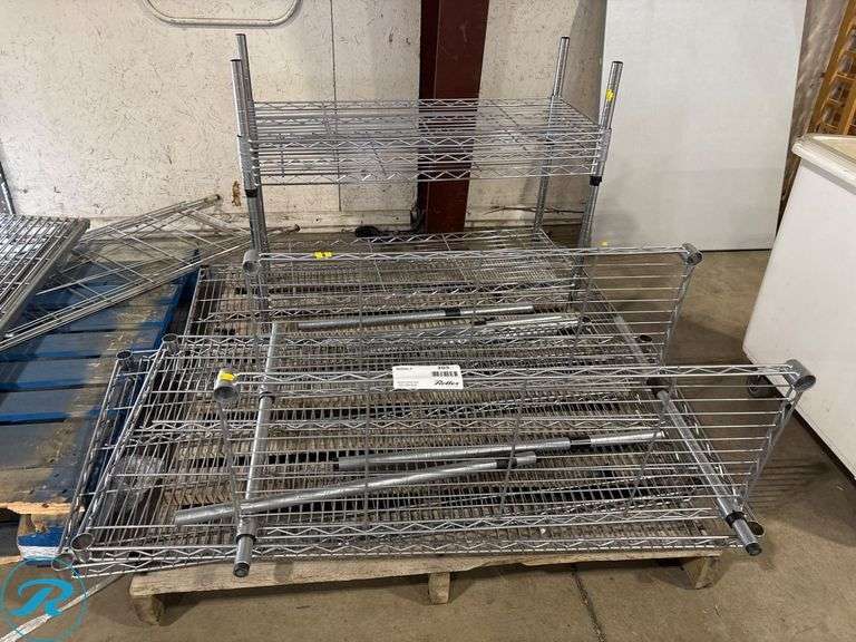 Metal Wire Shelving Racks With Adjustable Shelves - Roller Auctions