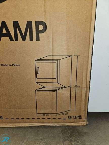 GE GUD24ESSMWW Electric Laundry Center, 74.50″H x 23.75″W x 27.25″D - Roller Auctions