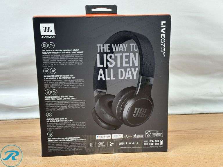 JBL Live 675NC Wireless True Adaptive Noise-cancelling On-Ear Headphones - New - Roller Auctions