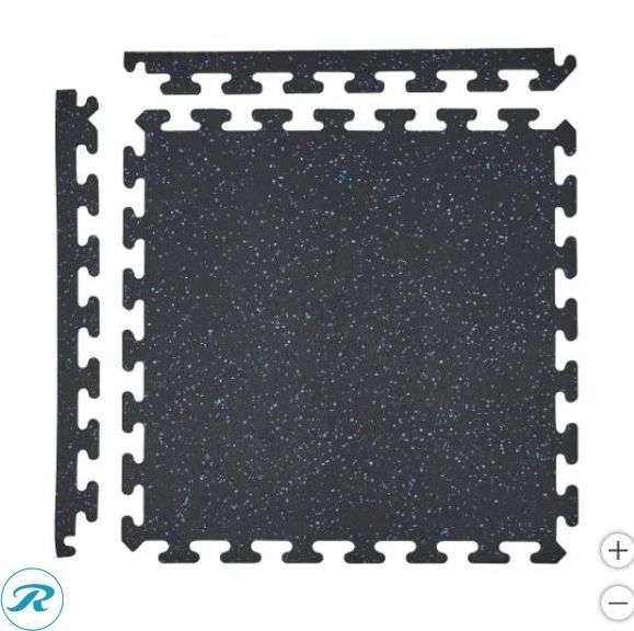 EZ Flex Interlocking Recycled Rubber Floor Tiles with Edges- New - Roller Auctions