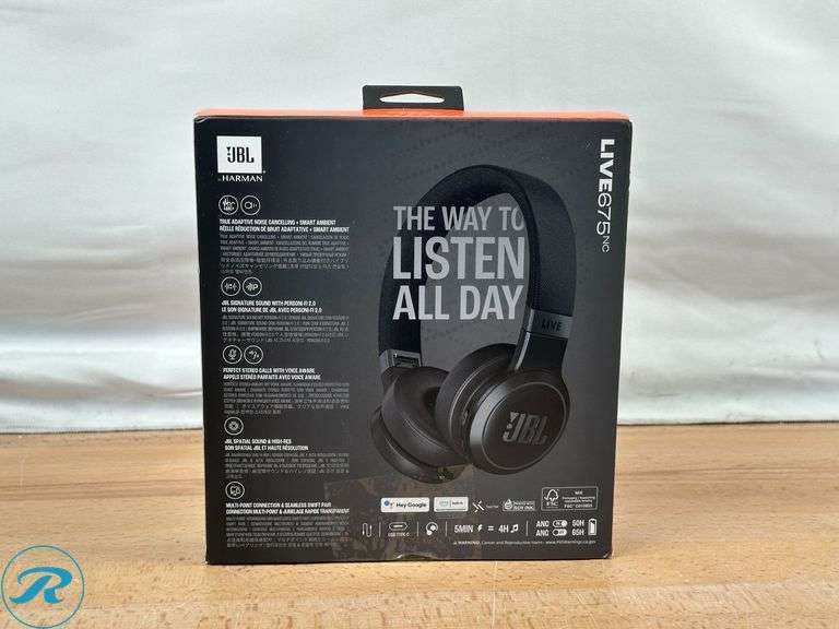 JBL Live 675NC Wireless True Adaptive Noise-cancelling On-Ear Headphones - Like New - Roller Auctions