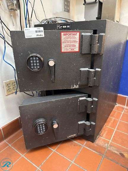 MGI Double-Door Safe with Electronic Keypad Locks, 22 in x 28 in x34in - Roller Auctions