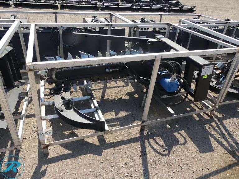 New JCT Hydraulic Trencher Attachment To Fit Skid Steer Loader, With Crumber (One Hydraulic Line Damaged) - Roller Auctions