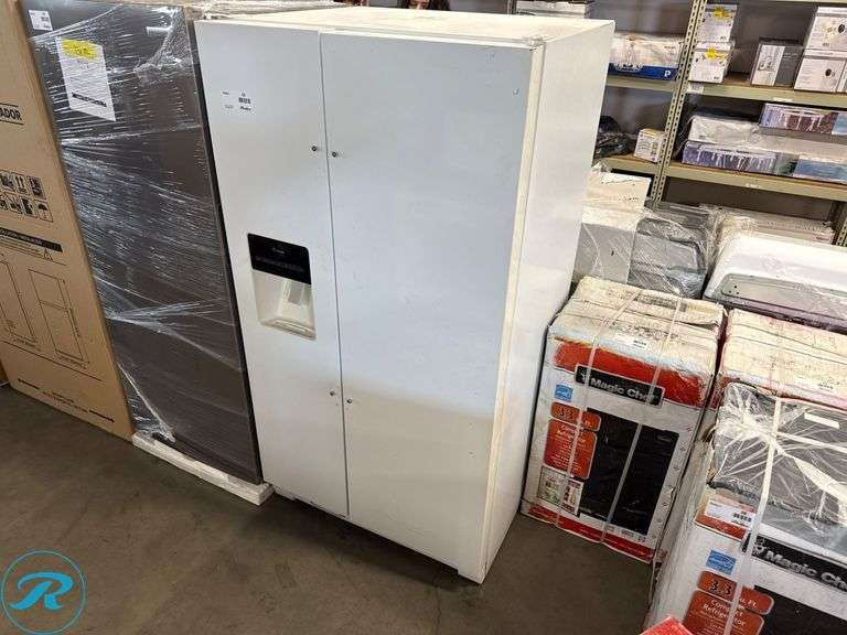 White Linea 2 ASD2575BRW01 Side-by-Side Refrigerator with Water Dispenser