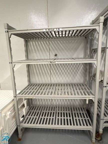 (4) Camshelving Racks, 48” x 24” x 70”H, (2) on 5” Casters - Roller Auctions