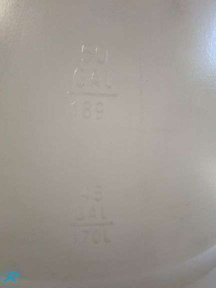 (2) ULINE 55-Gallon Closed Top Plastic Drums – Natural - Roller Auctions