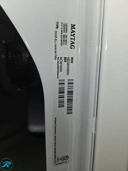 Maytag MED4500MW0 Electric Dryer - Roller Auctions