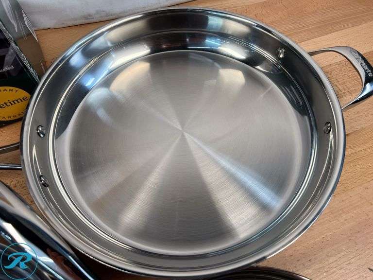 Cuisinart Tri-Ply Clad Stainless Steel 5-piece Skillet Set - Used - Roller Auctions