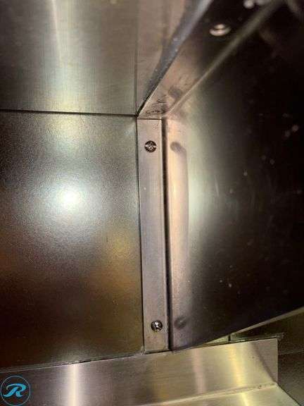 (3) Stainless Steel Shelves, 74” x 16”, 36” x 12”, and 54” x 16” with Pan Cutout - Roller Auctions