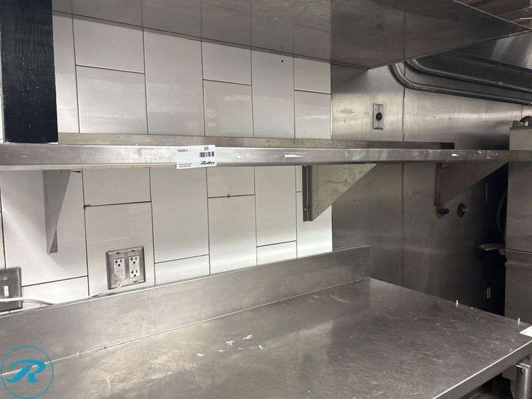 Stainless Steel Shelf 86” x 16” and Sheet Pan Rack 60” x 27” with 15 Pan Capacity - Roller Auctions