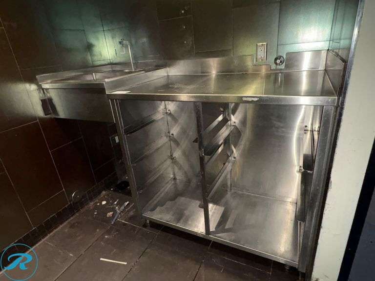 Stainless Steel Sink and Workstation 70” x 28” x 45”H - Roller Auctions