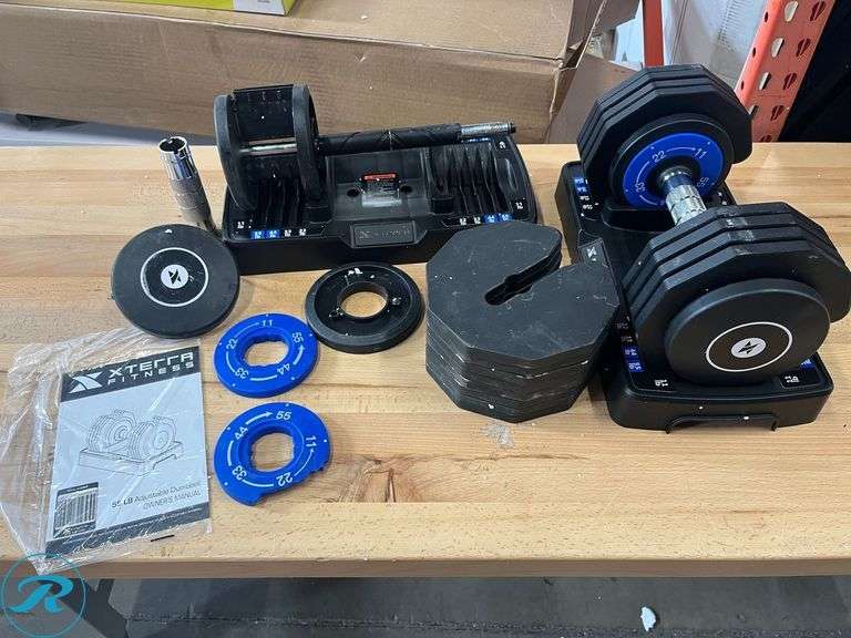 (2) Xterra Adjustable Dumbbells Set - Salvage/Dont Work Properly - Roller Auctions