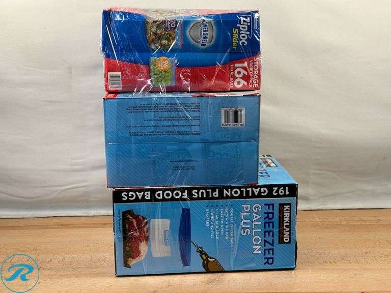 (3) Assorted Plastic Freezer/Storage Bags - New - Roller Auctions