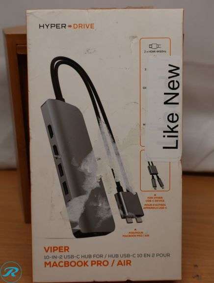 Hyper - HyperDrive Viper 10-in-2 USB-C Hub, Space Gray - Like New - Roller Auctions