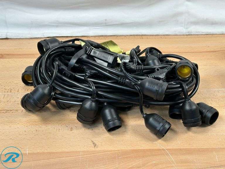 Feit Electric 48' LED Filament String Light Set- Like New; SunForce 36' 18 LED Solar String Lights, 18 Bulbs Warm Light White Lighting- Like New - Roller Auctions
