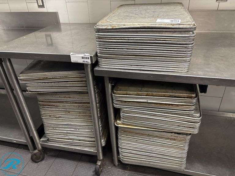 Approximately (120) Full Size Aluminum Sheet Pans - Roller Auctions