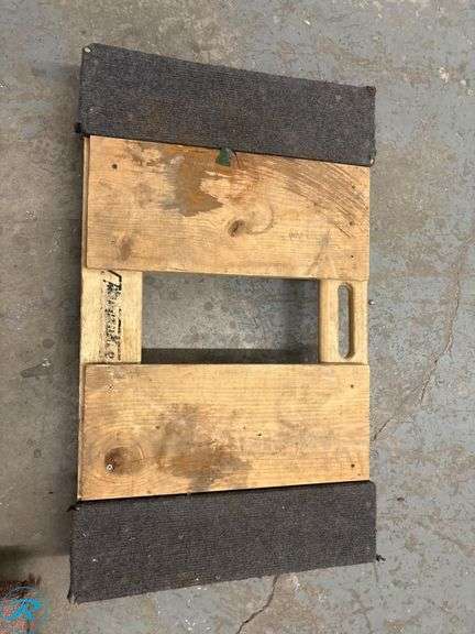 (3) Wooden and Metal Furniture Dollies with Swivel Casters - Roller Auctions