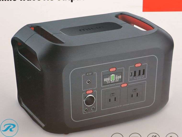 Milin Portable Power Station 622Wh, 600W Solar Power Generator - New - Roller Auctions