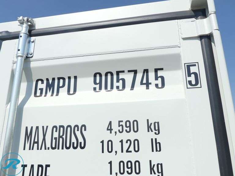 New Steel Storage Container, 12' L X 88" W X 98" H, Side Entry Door and Window, Forklift Pockets - Roller Auctions