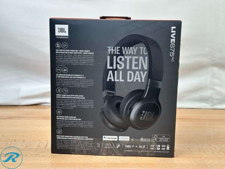 JBL Live 675NC Wireless True Adaptive Noise-cancelling On-Ear Headphones - New - Roller Auctions