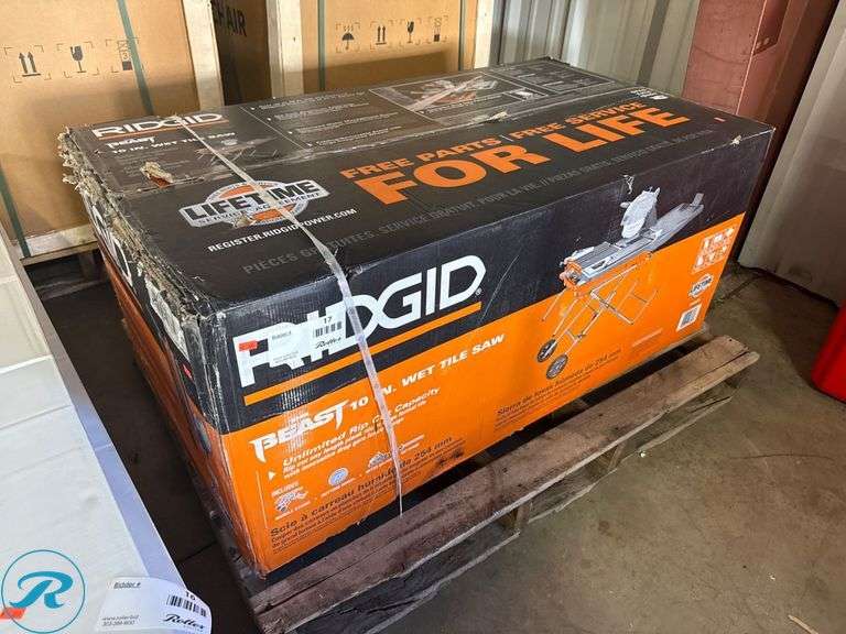 New Ridgid Beast 10-In. Wet Tile Saw with Stand, 120V