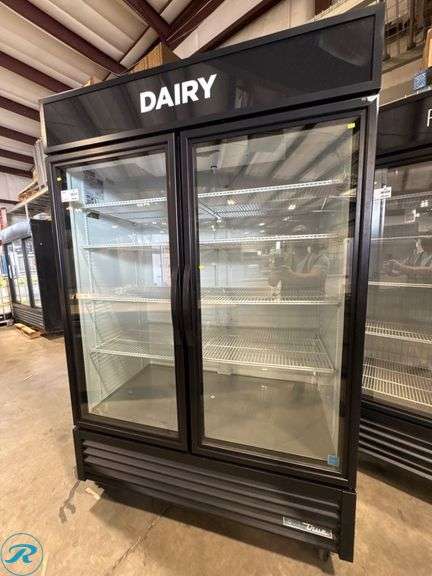 True GDM-49-HC-TSL01 2-Section Sliding Glass Door Refrigerated Merchandiser