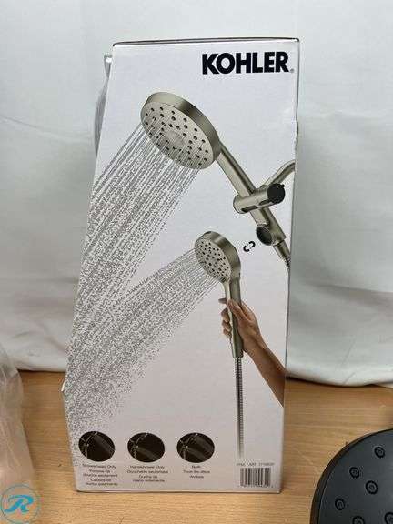 Kohler Prone 3-in-1 Multifunction Shower Head with PowerSweep, Matte Bkack- Used; Kohler; Prone 3-in-1 Multifunction Shower Combo Kit- Used - Roller Auctions