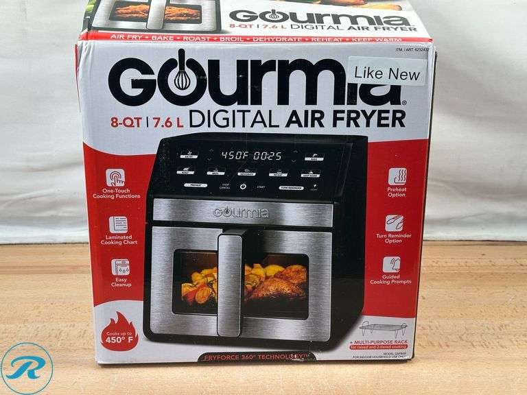 Gourmia 8-Quart Digital Air Fryer with Window & Light - Like New - Roller Auctions