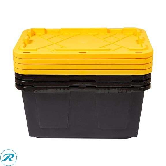 Greenmade 27 Gallon Storage Bin, 4-pack - New - Roller Auctions